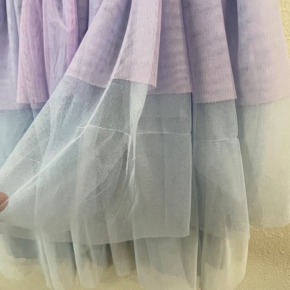 Cat & Jack Girls Sparkly Ombre Tulle Dress With Layered Skirt & Adjustable Strap - Picture 4 of 10